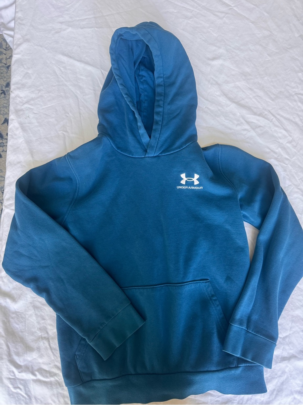 Under Armour Youth Teal Blue Hooded Sweatshirt